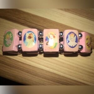 Christian Catholic Women Girls Angels Saints Tiles Panel Squares Prayer Bracelet